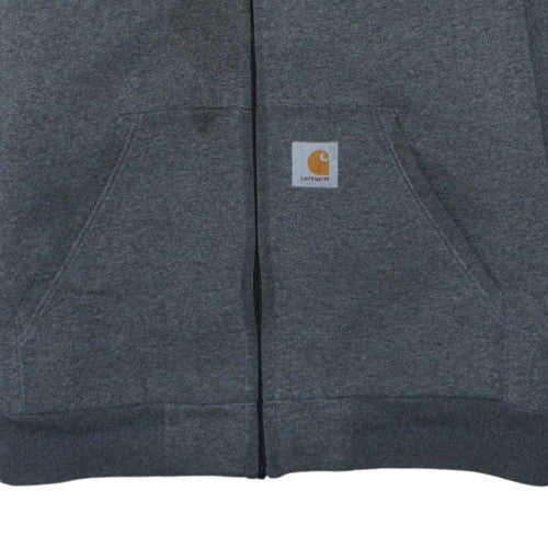 Carhartt Men's Grey Full Zip Hooded Sweatshirt XXL