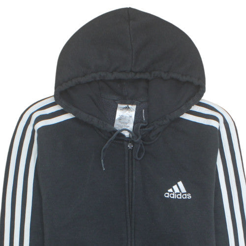 Adidas Men’s Black Full Zip Hoodie Size M Fleece Sportswear