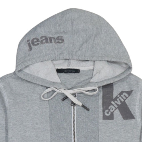 Calvin Klein Jeans Men's Grey Full Zip Hoodie Size S