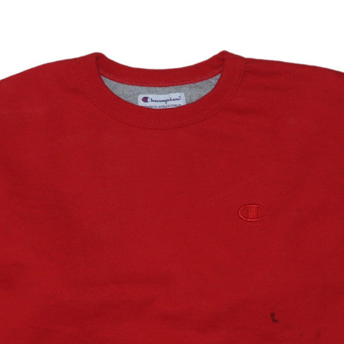 Champion Men's Red Crew Neck Sweatshirt M Classic Fit Athletic