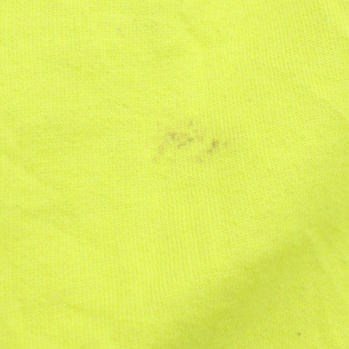 Calvin Klein Jeans Womens Yellow Sweatshirt Size L Logo Crew Neck