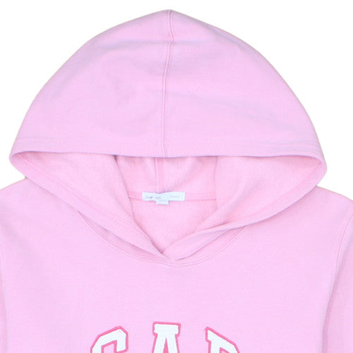GAP Womens Pink Pullover Hoodie M Cotton Blend Casual Sweatshirt