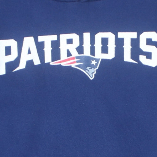 NFL Team Apparel Men's Blue Patriots Pullover Hoodie M Regular Fit