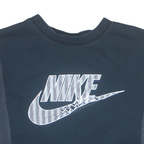 Nike Men's Blue Graphic Logo Pullover Sweatshirt Size S