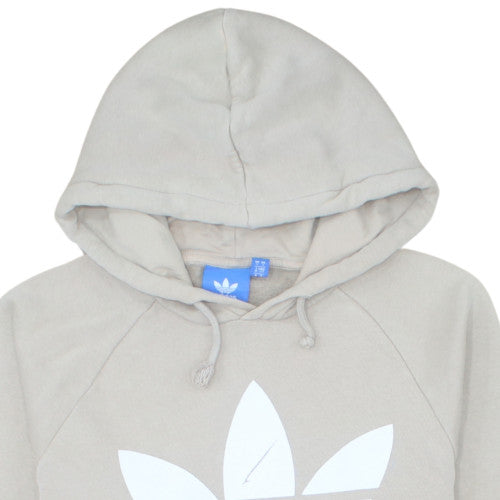 Adidas Womens Beige Pullover Hoodie Small Hooded Sweatshirt