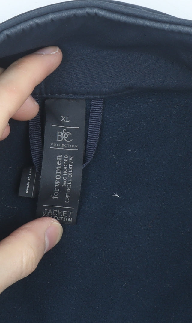 B&C Collection Men's Blue XL Softshell Bodywarmer Vest