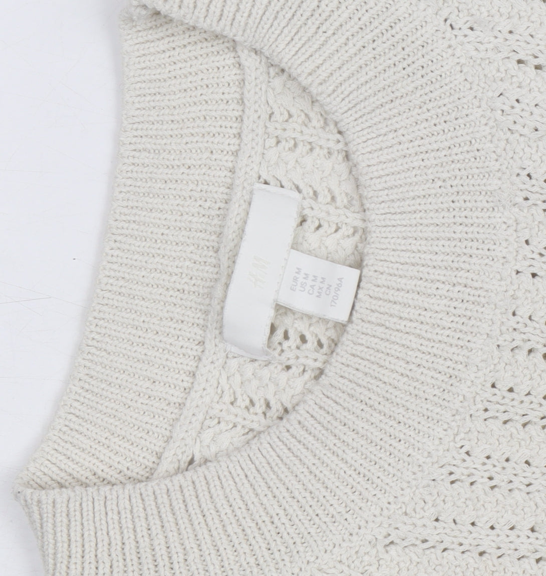 H&M Women Ivory Knit Sleeveless Tank Dress Size M