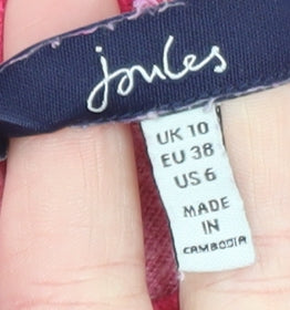 Joules Womens Pink Crew Neck Cotton Jumper UK 10