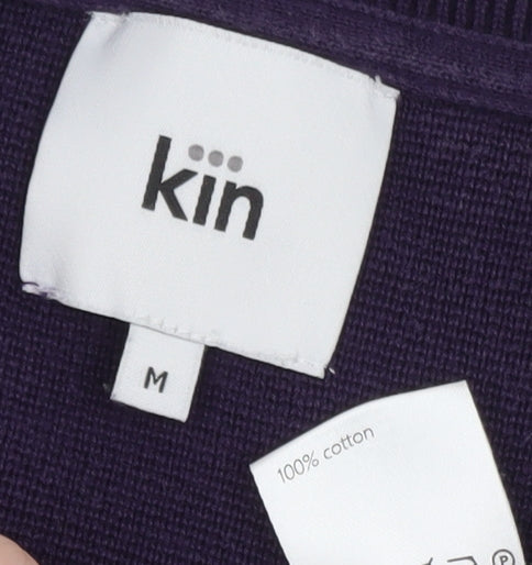 Kin Men's Purple Cotton Crew Neck Jumper Size M