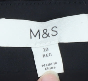 Marks and Spencer Women Black Size 20 Short Tweed Pencil Skirt