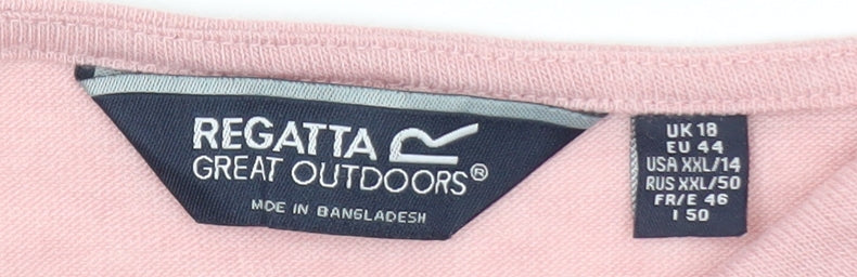 Regatta Womens Pink Boat Neck Long Sleeve Pullover Jumper UK 18