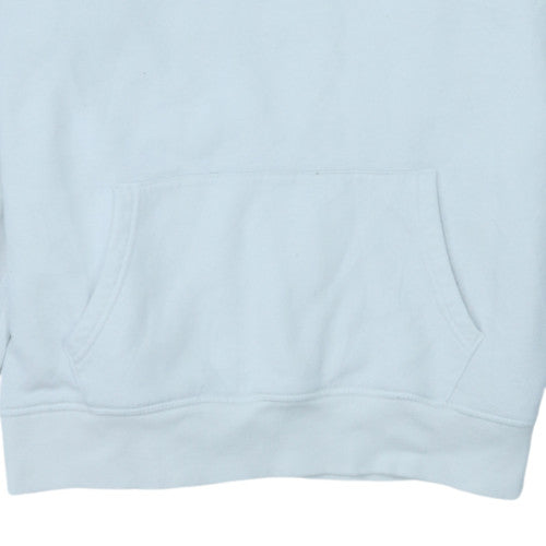 Tommy Jeans Men's White Pullover Hoodie M Logo Fleece Sweatshirt