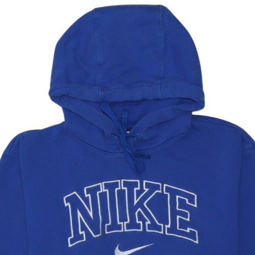Nike Womens Blue Pullover Hoodie Small Standard Fit Cotton Blend