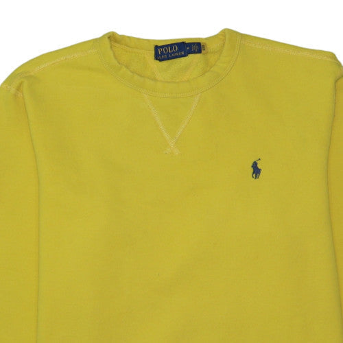Polo Ralph Lauren Men's Yellow Crew Neck Pullover Sweatshirt M