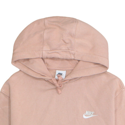 Nike Women’s Beige Pullover Hoodie M Relaxed Fit Fleece Lined Sweatshirt