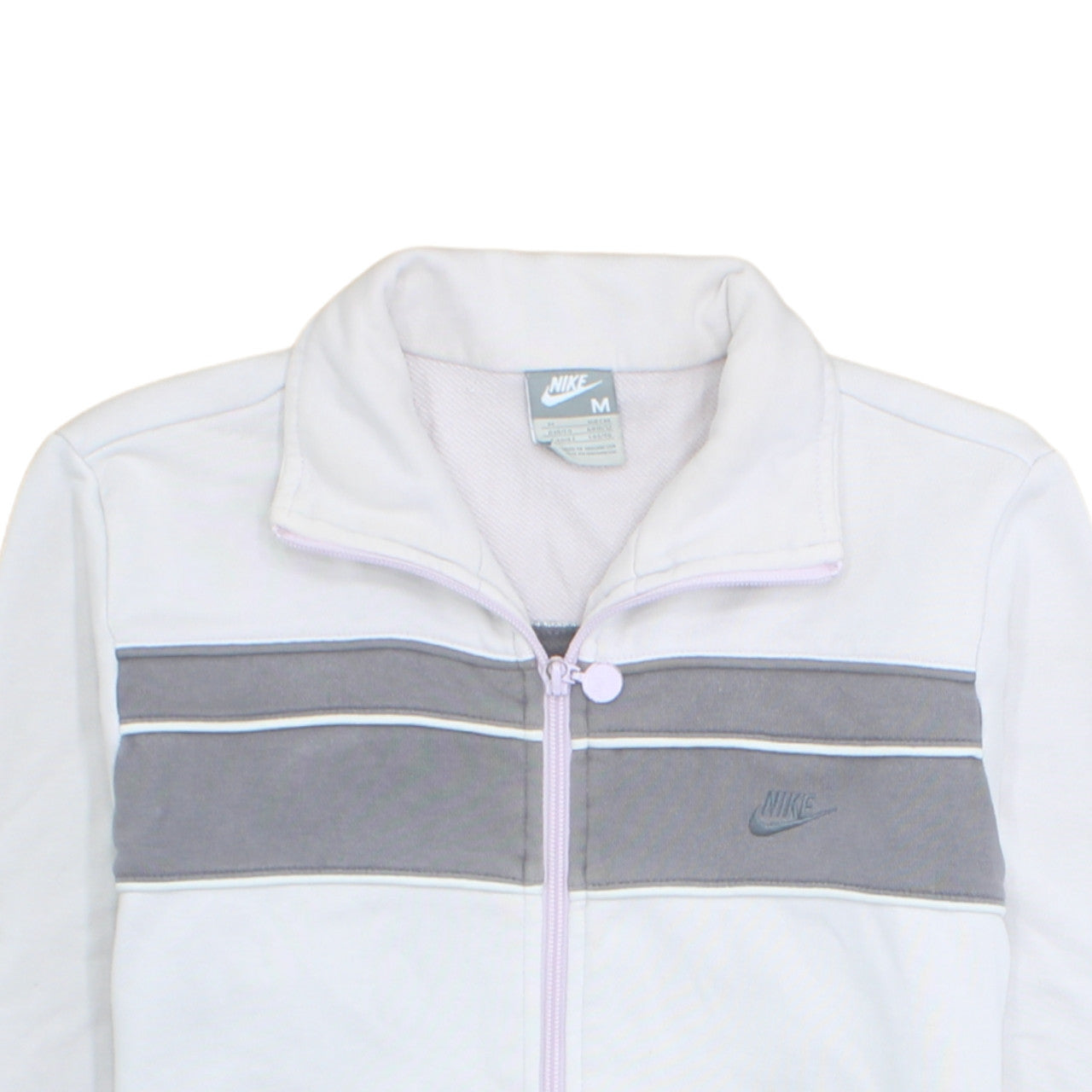 Nike Women’s White Track Jacket Size 12 Full Zip Lightweight Sports Top