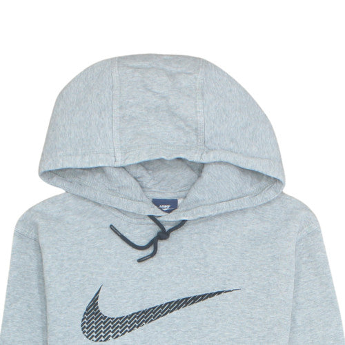 Nike Men's Grey Pullover Hoodie Medium Graphic Sportswear