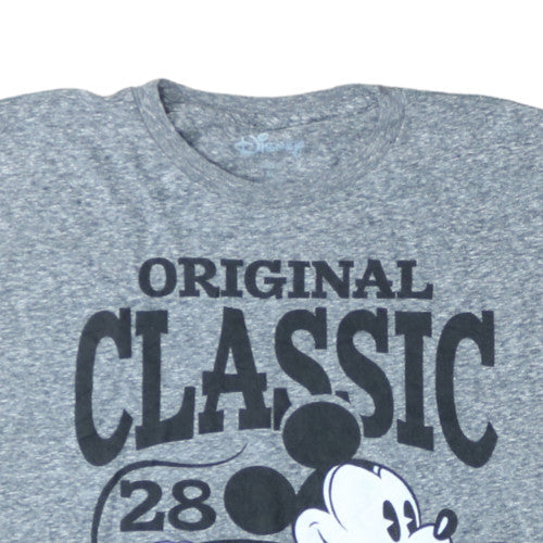 Disney Women’s Grey Mickey Mouse Classic Graphic T-Shirt XL