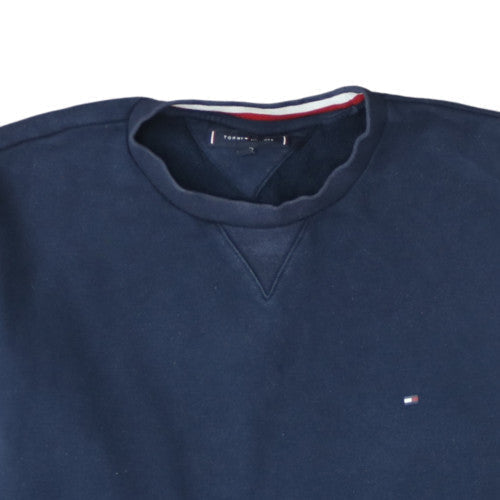 Tommy Hilfiger Men's Blue XL Pullover Sweatshirt Logo Crew Neck