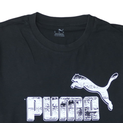 Puma Men's Black XL Graphic Logo Sports Cotton T-Shirt