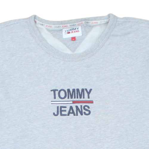 Tommy Jeans Men's Grey XL Crew Neck Pullover Sweatshirt