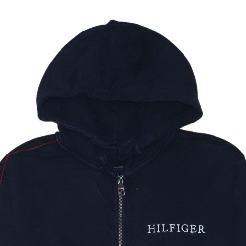 Tommy Hilfiger Men's Blue Full Zip Hoodie L Cotton Classic