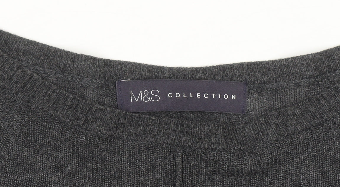 Marks & Spencer Women’s Grey Size 14 Crew Neck Viscose Jumper