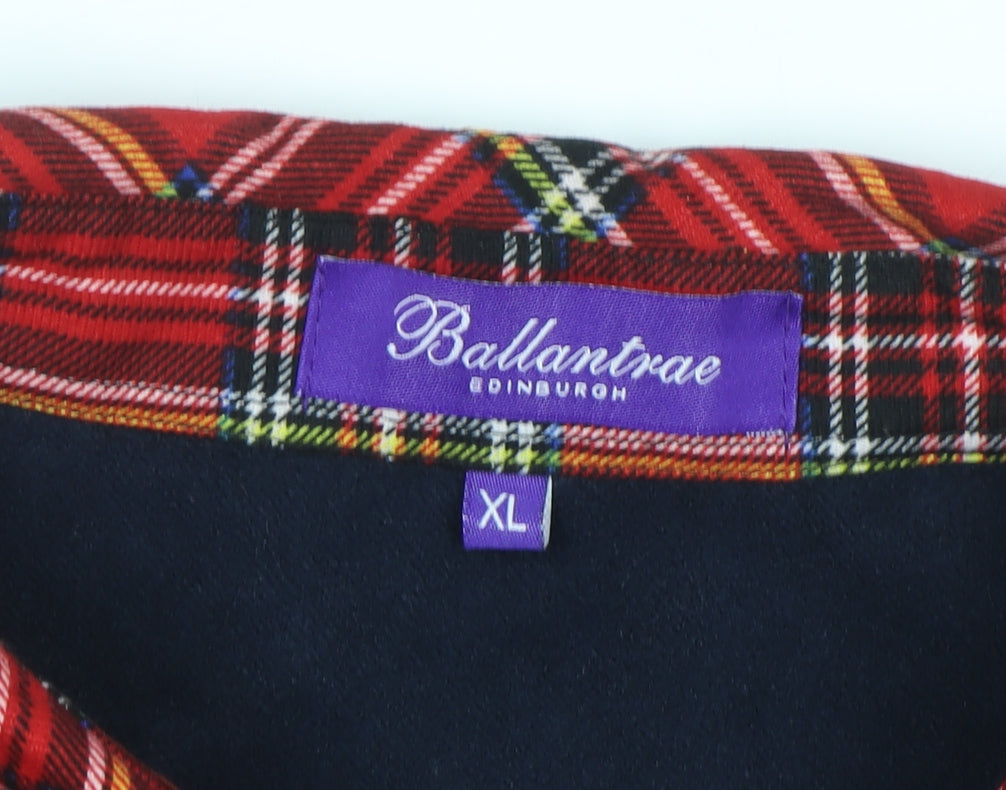 Ballantrae Men’s Red Plaid Button-Up Flannel Shirt XL