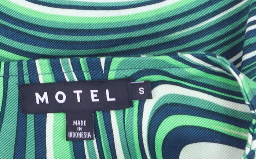 Motel Rocks Women Green Geometric Mini Pencil Skirt Size S