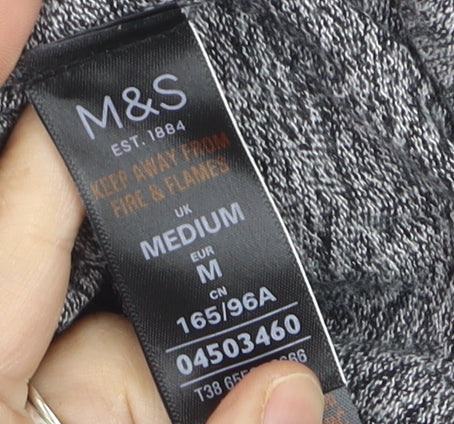 Marks & Spencer Womens Grey Knit Boat Neck Pullover Jumper M