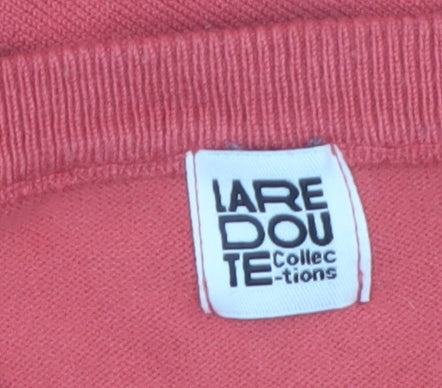 La Redoute Women Red Short Sleeve Knit Jumper Size M