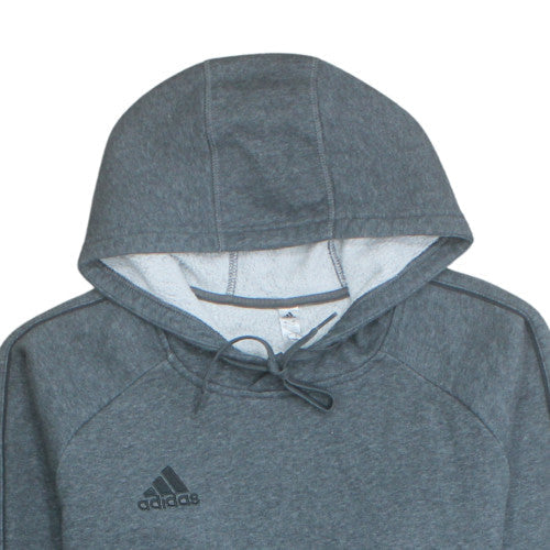Adidas Men's Grey Pullover Hoodie Medium Regular Fit Fleece