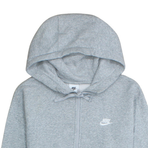 Nike Men's Grey Full Zip Fleece Hoodie Size M