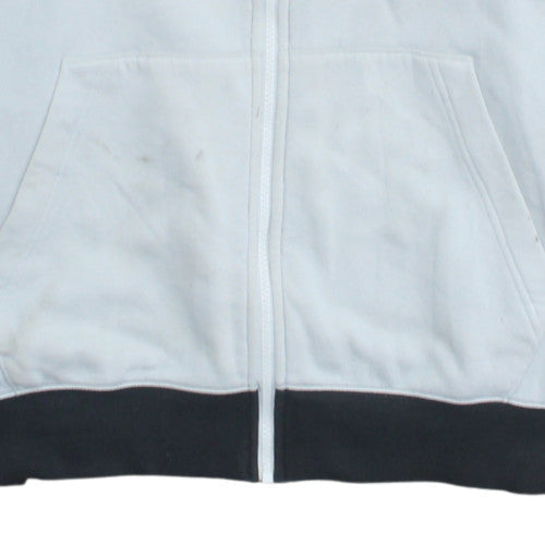 Nike Mens Black Grey Track Jacket Size M Full Zip Fleece
