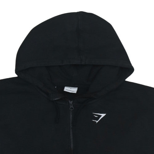Gymshark Men's Black Full Zip Hoodie Size L Regular Fit