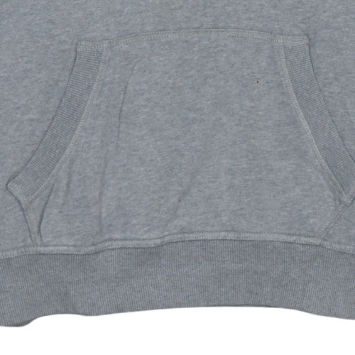 Timberland Men's Grey Pullover Hoodie L Logo Fleece Sweatshirt
