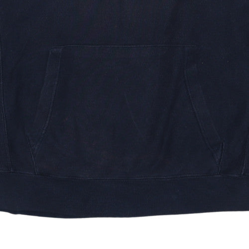 Gap Men’s Navy Blue Pullover Hoodie Small Logo Fleece Sweatshirt