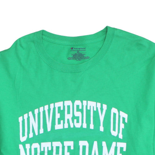 Champion Men's Green University of Notre Dame Crew Neck T-Shirt XL