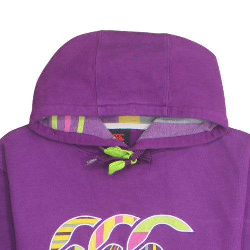 Canterbury Womens Purple Pullover Hoodie M Hooded Logo Sweatshirt