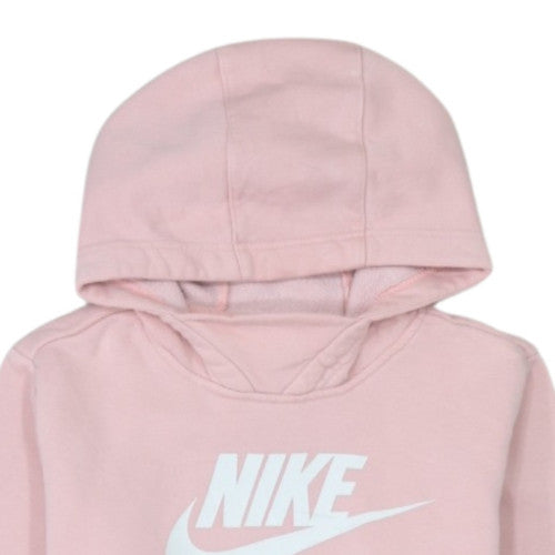 Nike Girls Pink Pullover Hoodie 146cm Hooded Fleece Sweatshirt