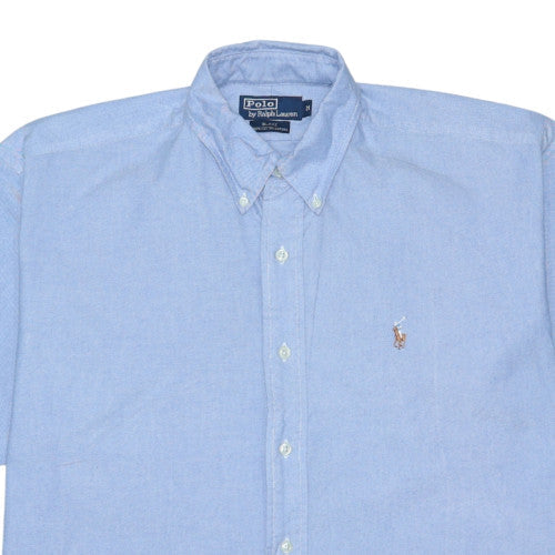 Ralph Lauren Men's Blue Oxford Short Sleeve Button-Down Shirt M