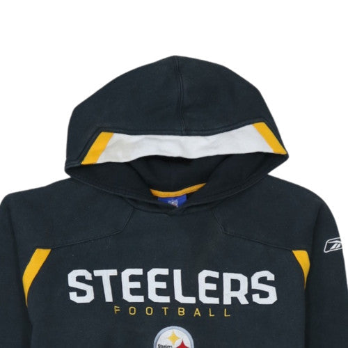Reebok Men’s Black Steelers NFL Pullover Hoodie Size S