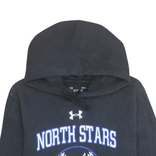 Under Armour Men's Black Pullover Hoodie M North Stars Baseball Fleece