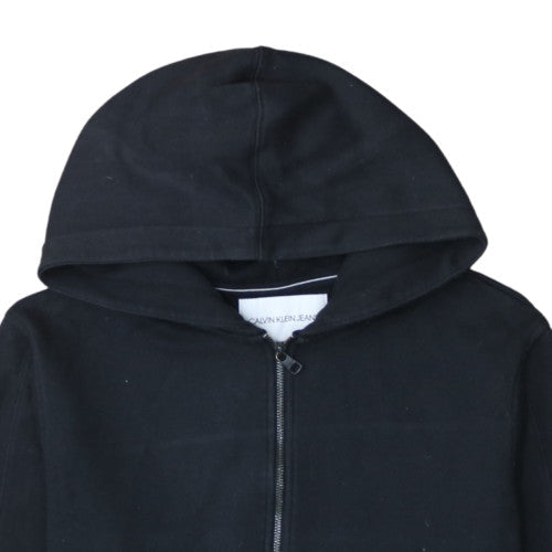 Calvin Klein Jeans Men's Black Full Zip Hoodie Size M Cotton Blend