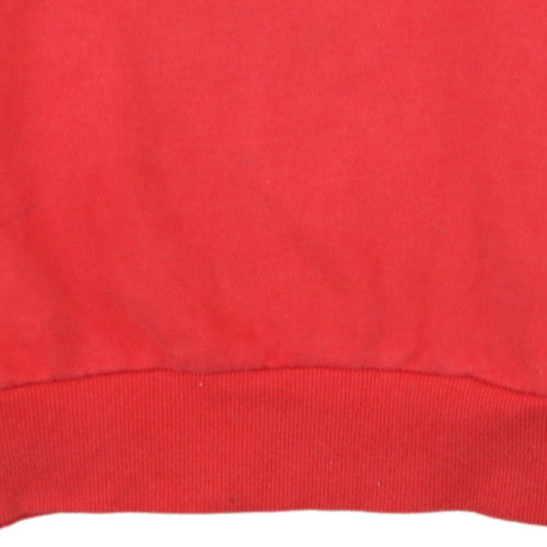 Ellesse Mens Red Crew Neck Sweatshirt Size S Logo Embroidered Pullover