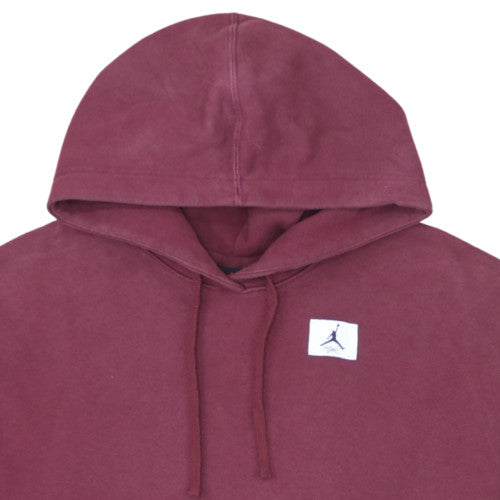Nike Jordan Men's Red Pullover Hoodie Size S Oversized Fit Cotton