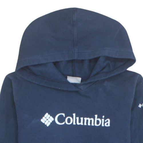 Columbia Womens Navy Blue Pullover Hoodie XL Cotton Blend Logo Design