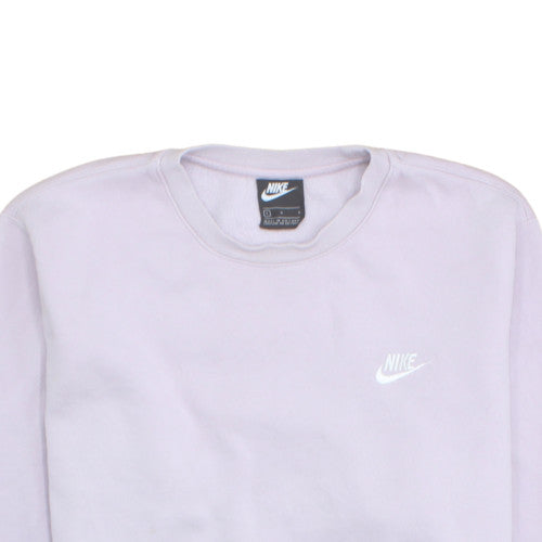 Nike Women’s Lilac Crew Neck Sweatshirt L Cotton Blend Casual