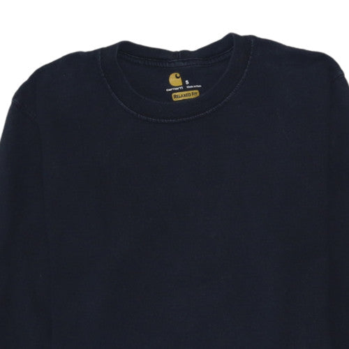Carhartt Men's Black Relaxed Fit Logo Pullover Sweatshirt Size S