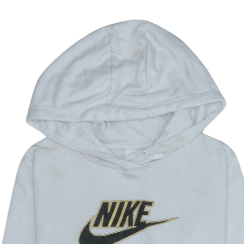 Nike Mens White XS Pullover Hoodie Lightweight Graphic Logo Sportswear